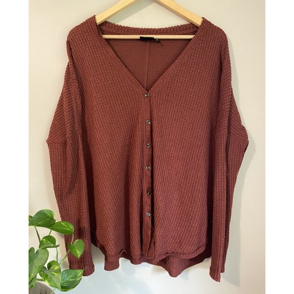 Out From Under (Urban Outfitters) 'Jojo' Waffle Knit Thermal Top - Picture 5 of 7